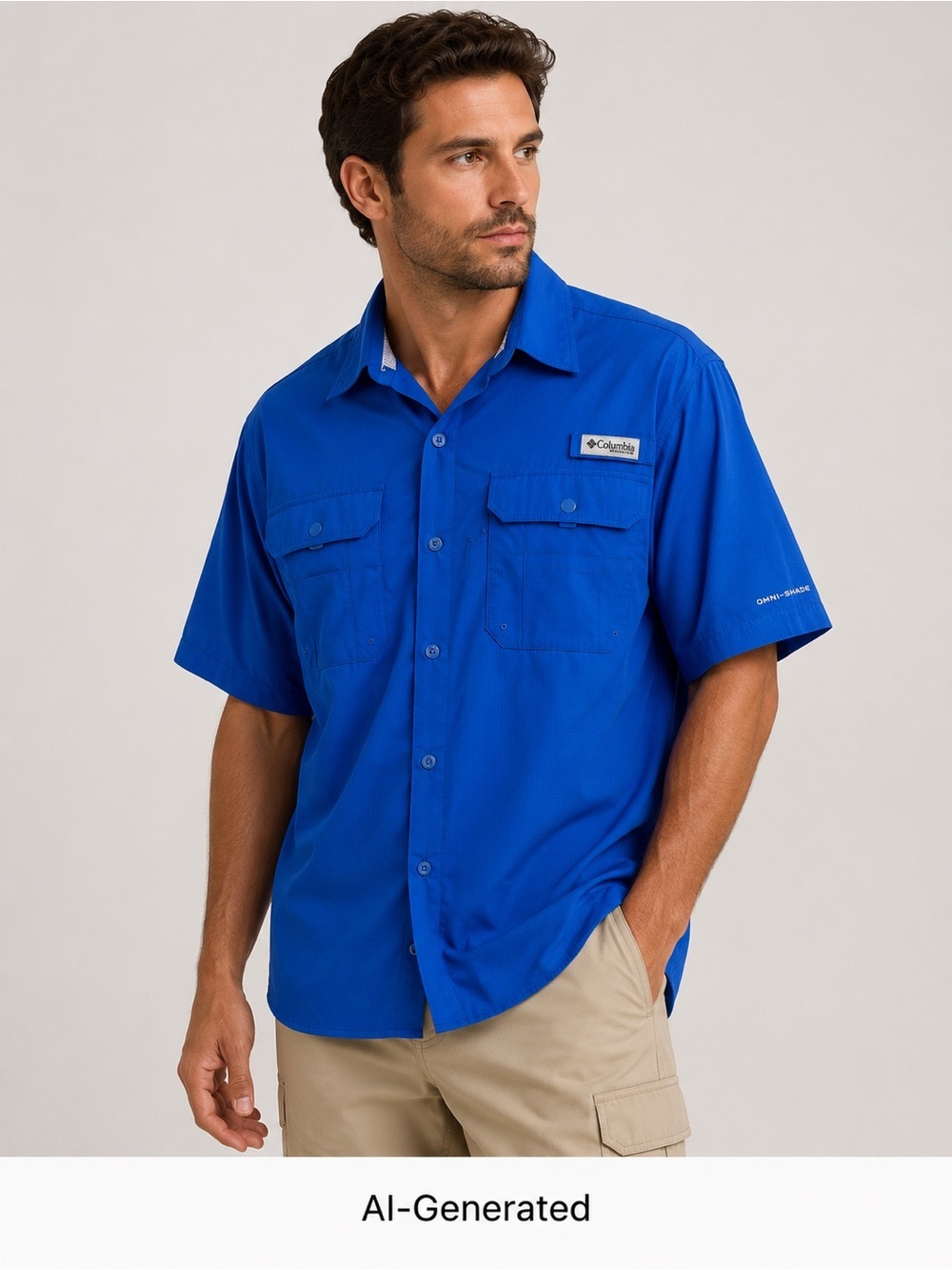 Columbia PFG Omni Shade Outdoor Fishing Hiking Shirt Shhort Sleeve